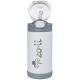 Zoli Pow Squeak Insulated Stainless Straw Drink Bottle 10oz/300ml - White
