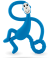Matchstick Monkey Dancing Monkey-Blue