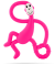 Matchstick Monkey 跳舞猴固齒器 粉色