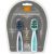 NumNum Pre-Spoon GOOtensil Baby's First Spoon Set of 2 (6Months+) - Green & Storm Gray