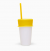Luumi Unplastic Bubble Tea Silicone Lid and Straw - Yellow
